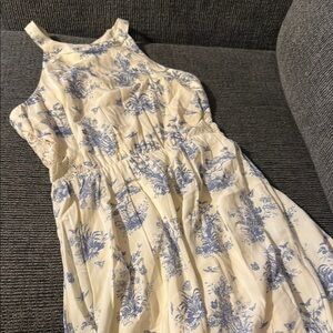 Disney Cream and Blue Floral Mini Dress